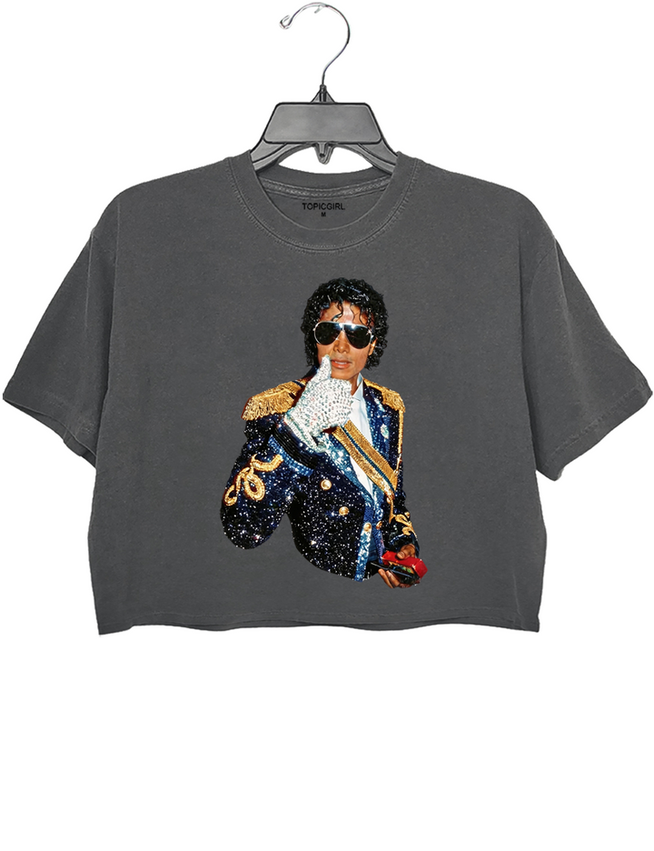 Michael Jackson 90s Retro Crop Top