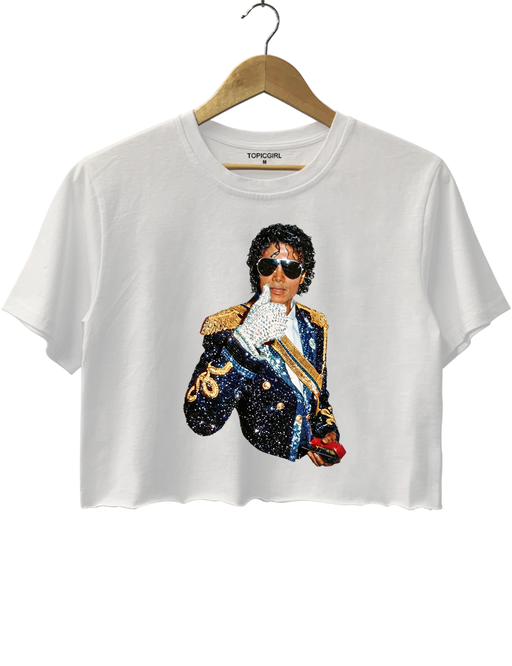 Michael Jackson 90s Retro Crop Top