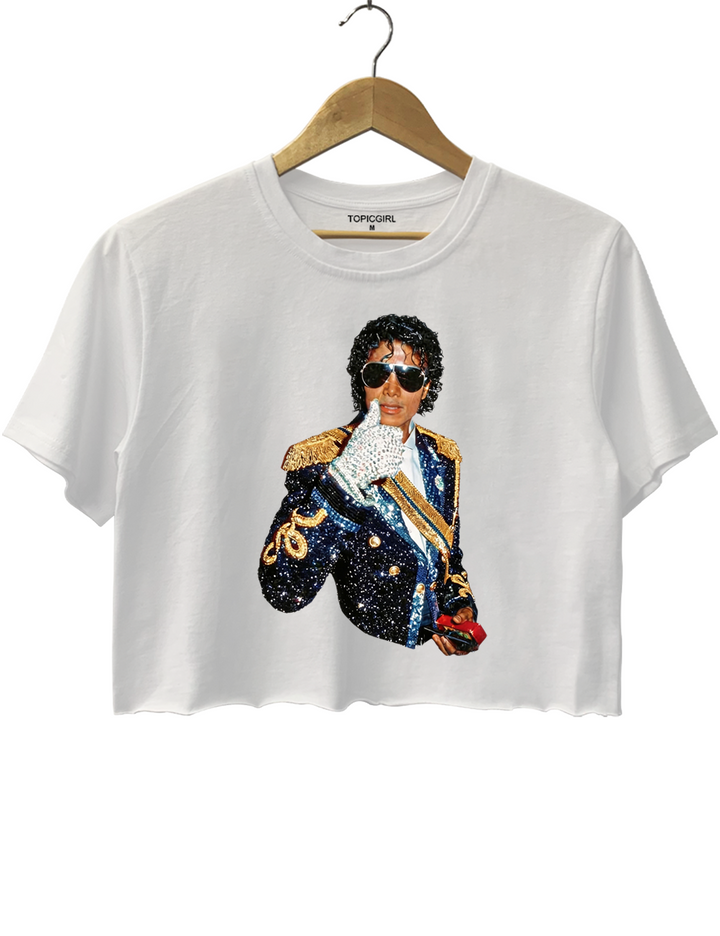 Michael Jackson 90s Retro Crop Top