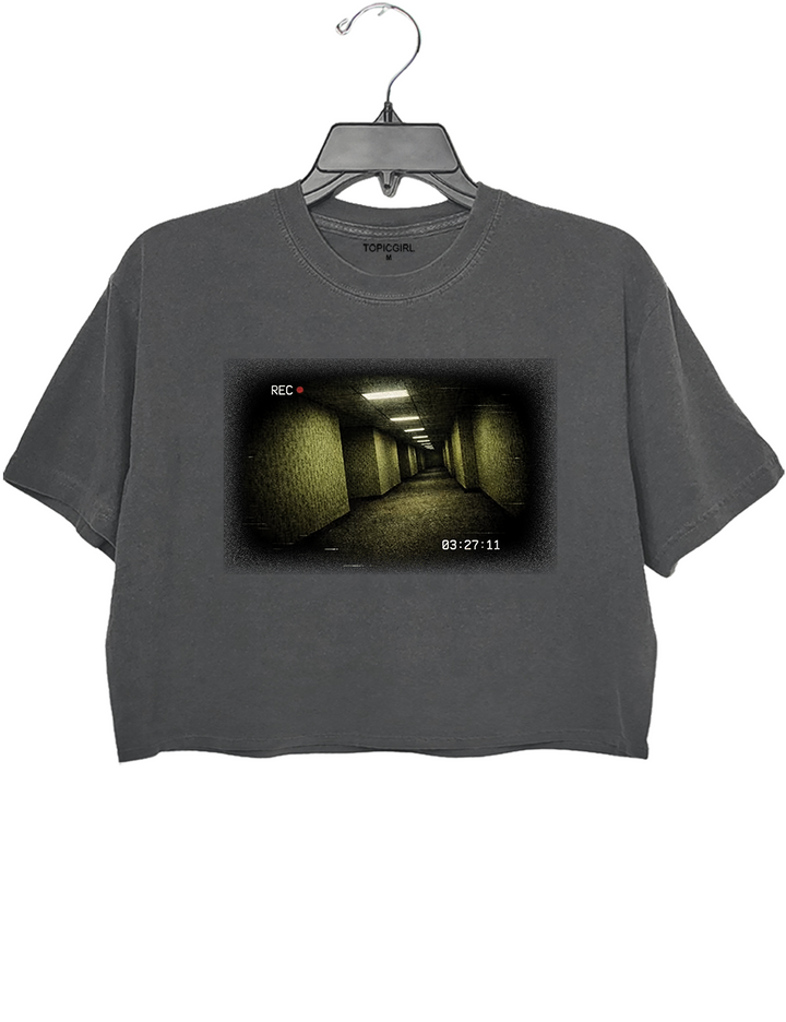 Backrooms VHS Horror Crop Top