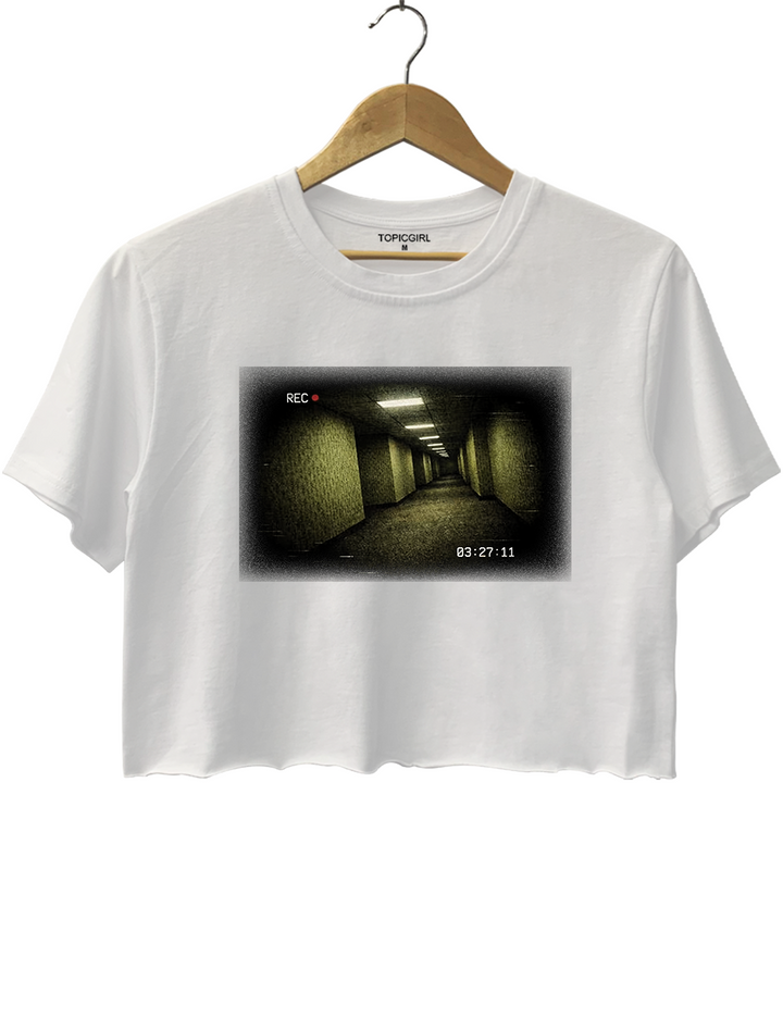 Backrooms VHS Horror Crop Top