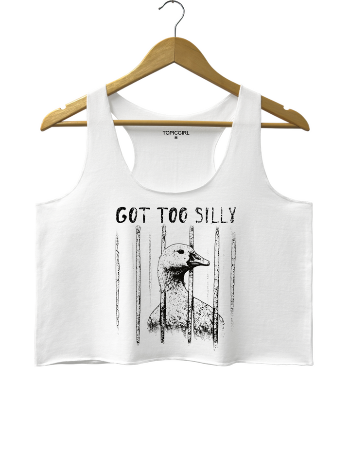 Funny Got Too Silly Crop Tank Top