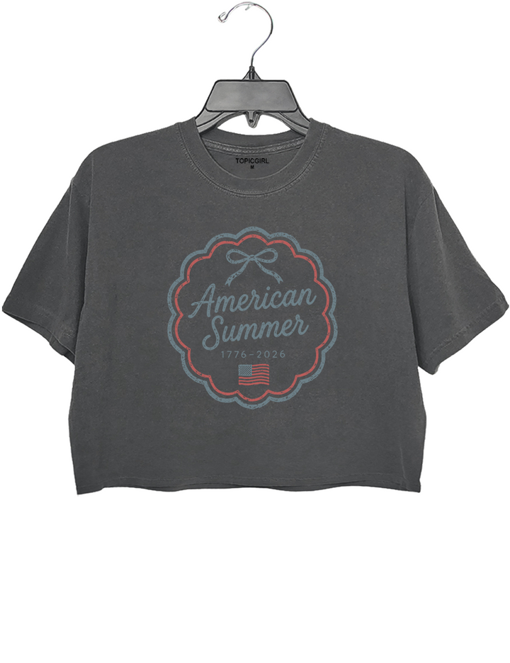 Vintage Coquette Americana Summer Crop Top