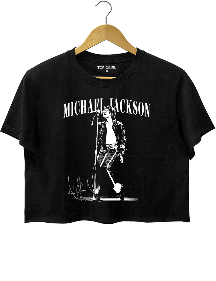 Vintage King Of Pop Michael Jackson Crop Top