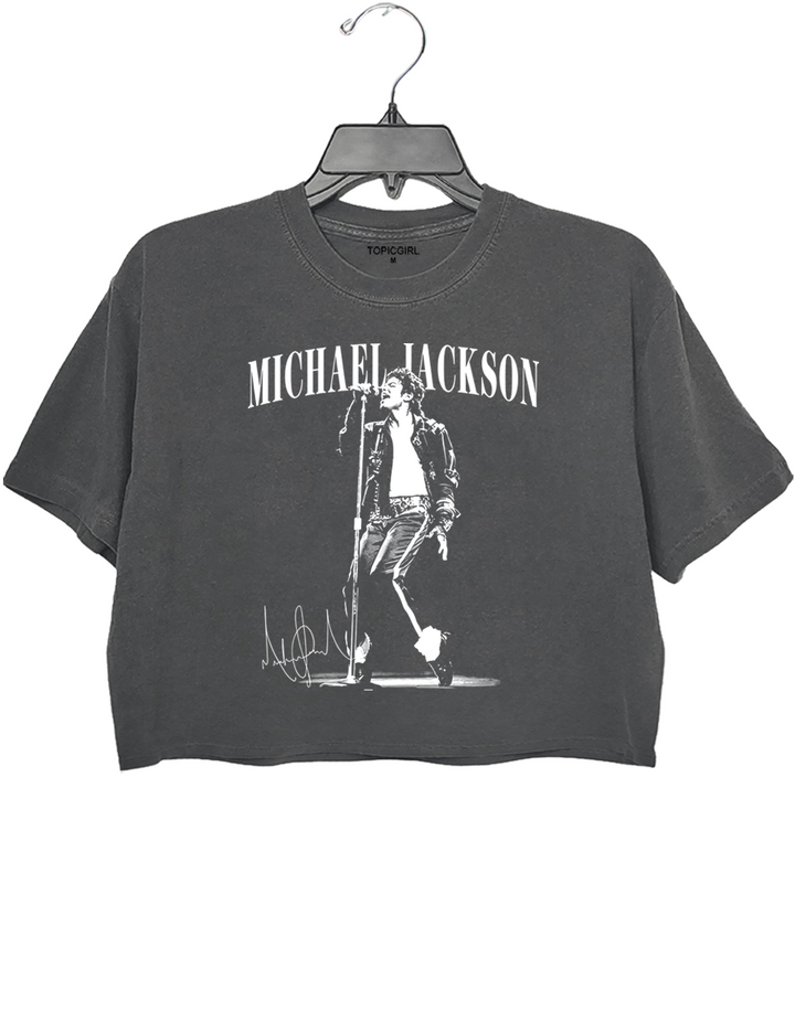 Vintage King Of Pop Michael Jackson Crop Top