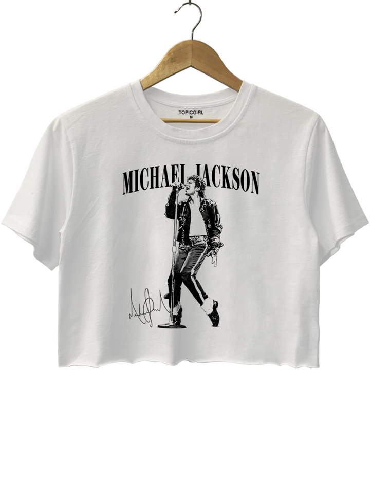 Vintage King Of Pop Michael Jackson Crop Top