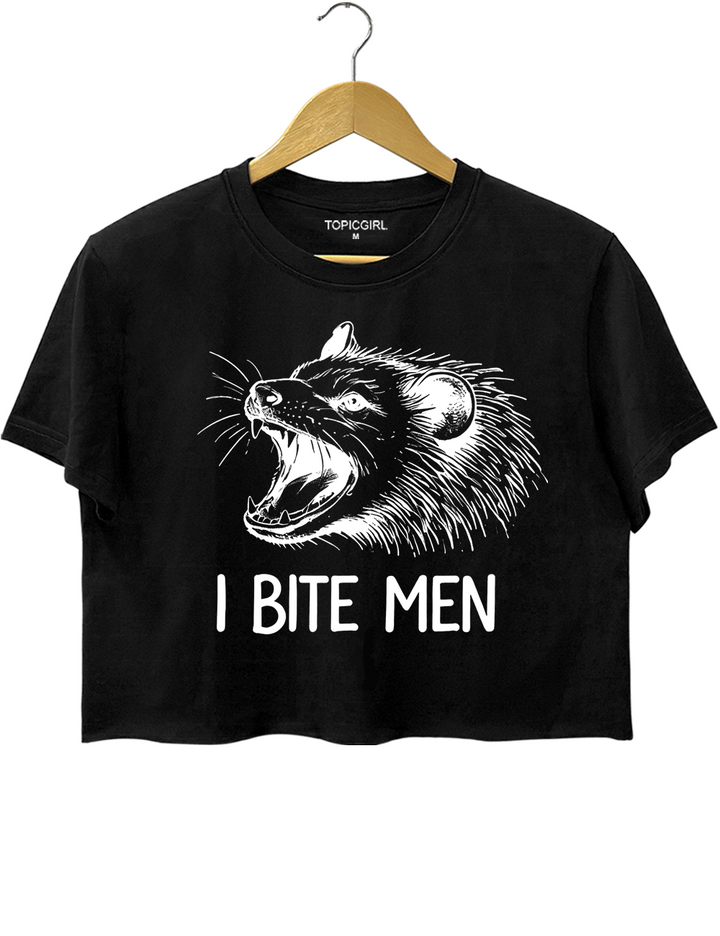 I Bite Men Crop Top