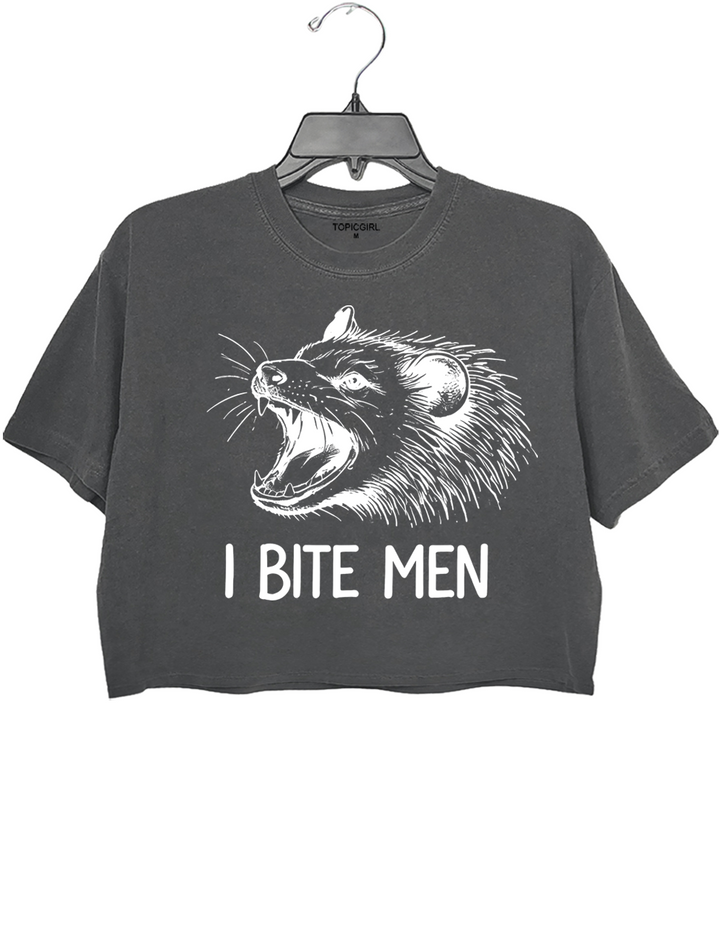 I Bite Men Crop Top