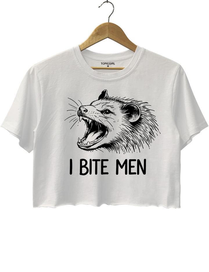 I Bite Men Crop Top