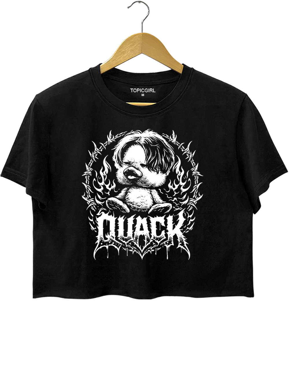 Funny Duck Metal Concert Crop Top