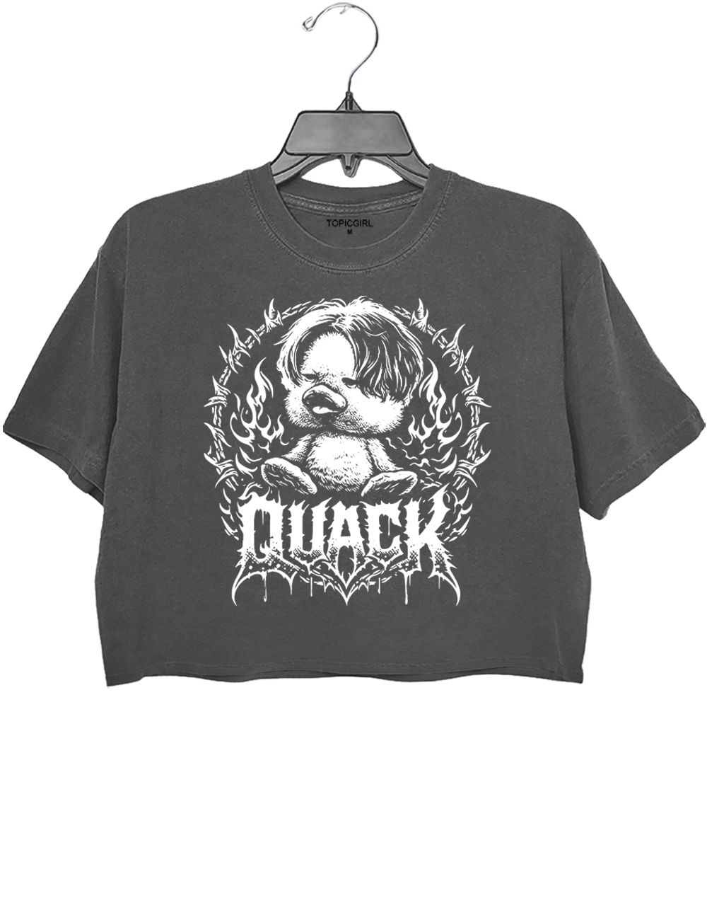 Funny Duck Metal Concert Crop Top