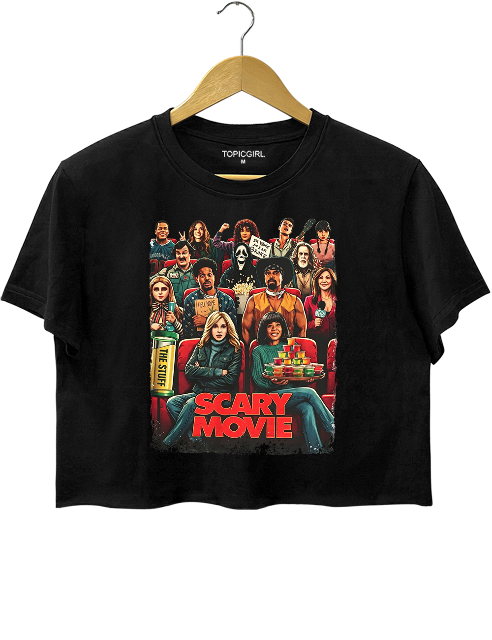 Vintage Scary Movie Graphic Crop Top