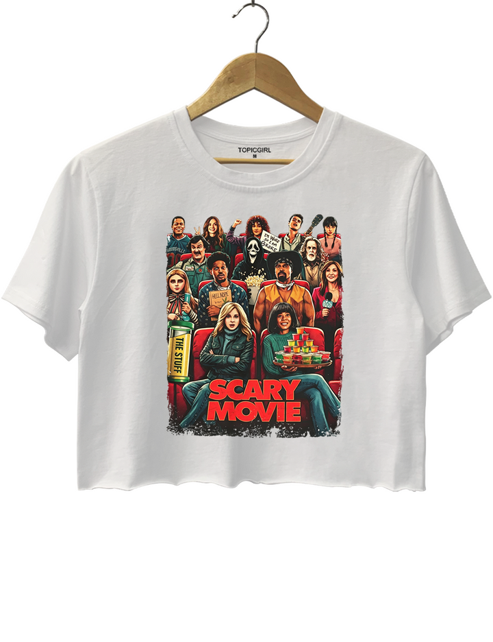 Vintage Scary Movie Graphic Crop Top