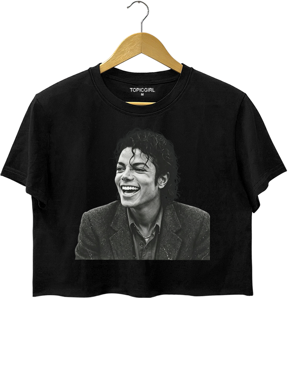 Michael Jackson Retro Graphic Crop Top