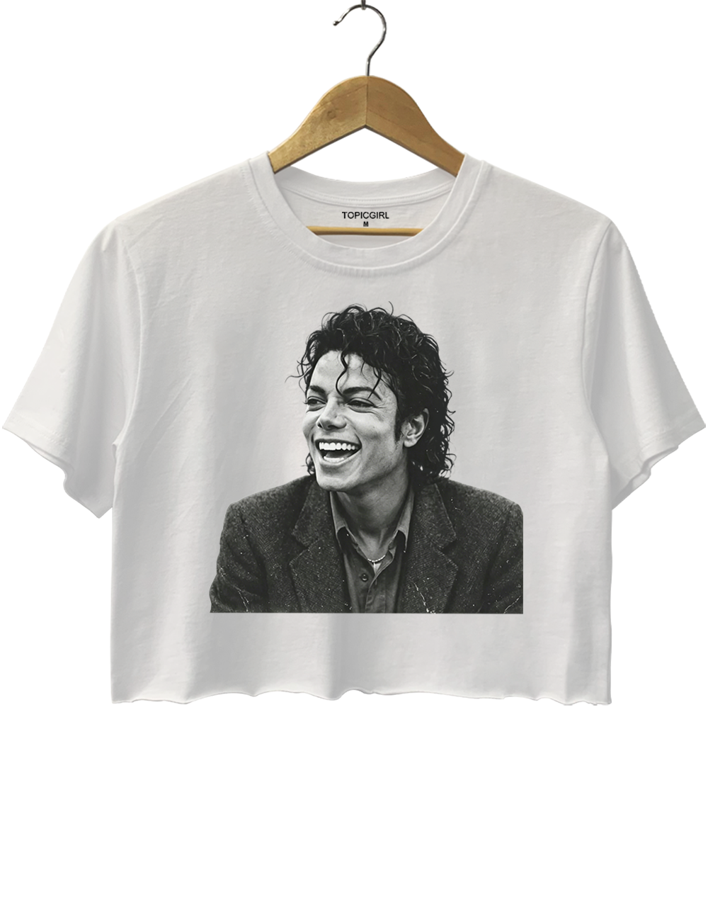 Michael Jackson Retro Graphic Crop Top