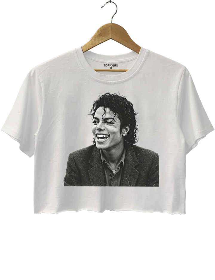 Michael Jackson Retro Graphic Crop Top