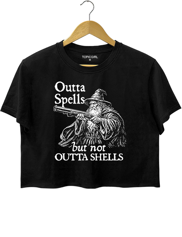 Vintage Outta Spells But Not Outta Shells Crop Top