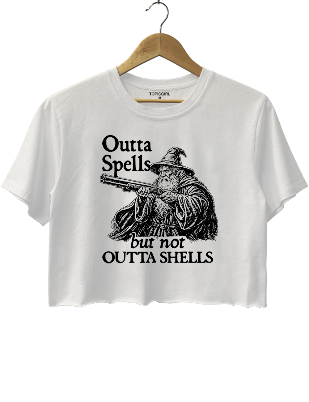 Vintage Outta Spells But Not Outta Shells Crop Top