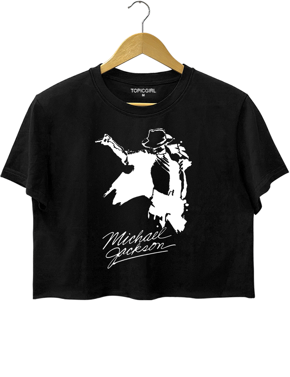 Michael Jackson Retro Music Legend Graphic Crop Top