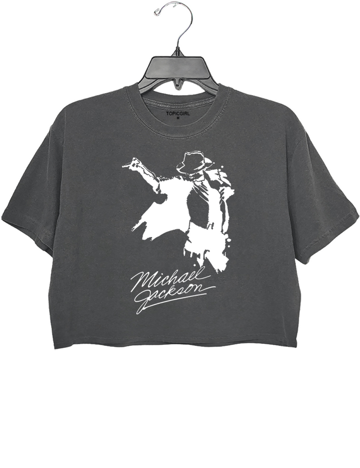 Michael Jackson Retro Music Legend Graphic Crop Top