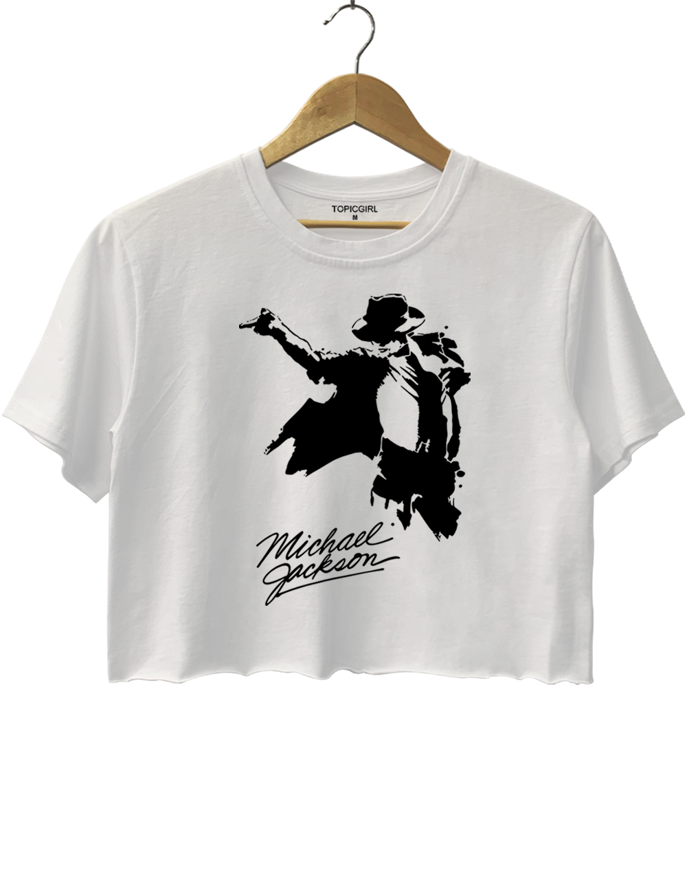 Michael Jackson Retro Music Legend Graphic Crop Top