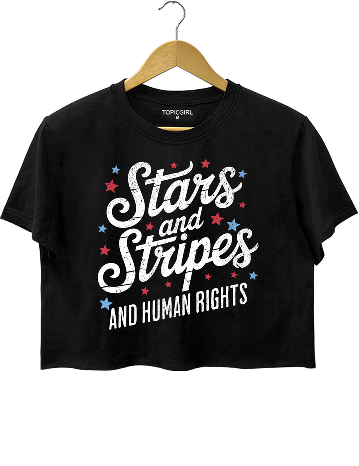 Stars Stripes And Rights Crop Top