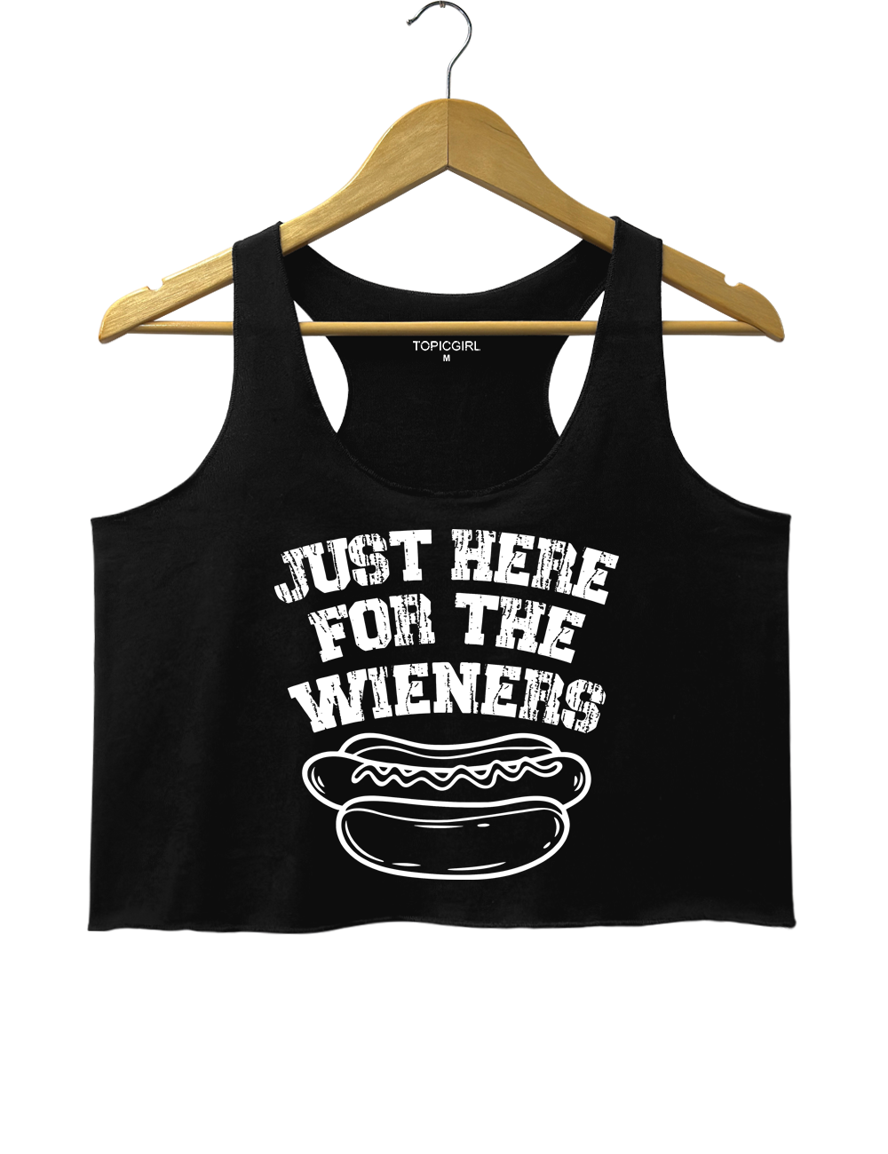 Just Here For The Wieners July 4th Hot Dog Crop Tank Top
