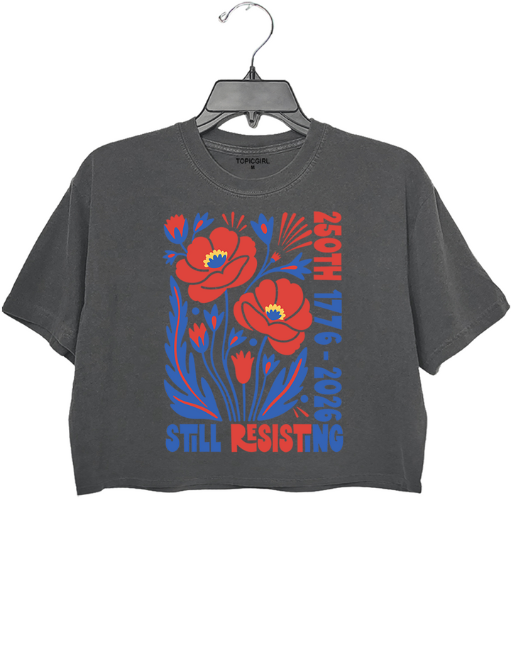 USA 250th Still Resisting Crop Top