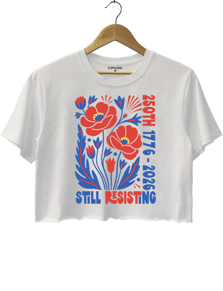 USA 250th Still Resisting Crop Top