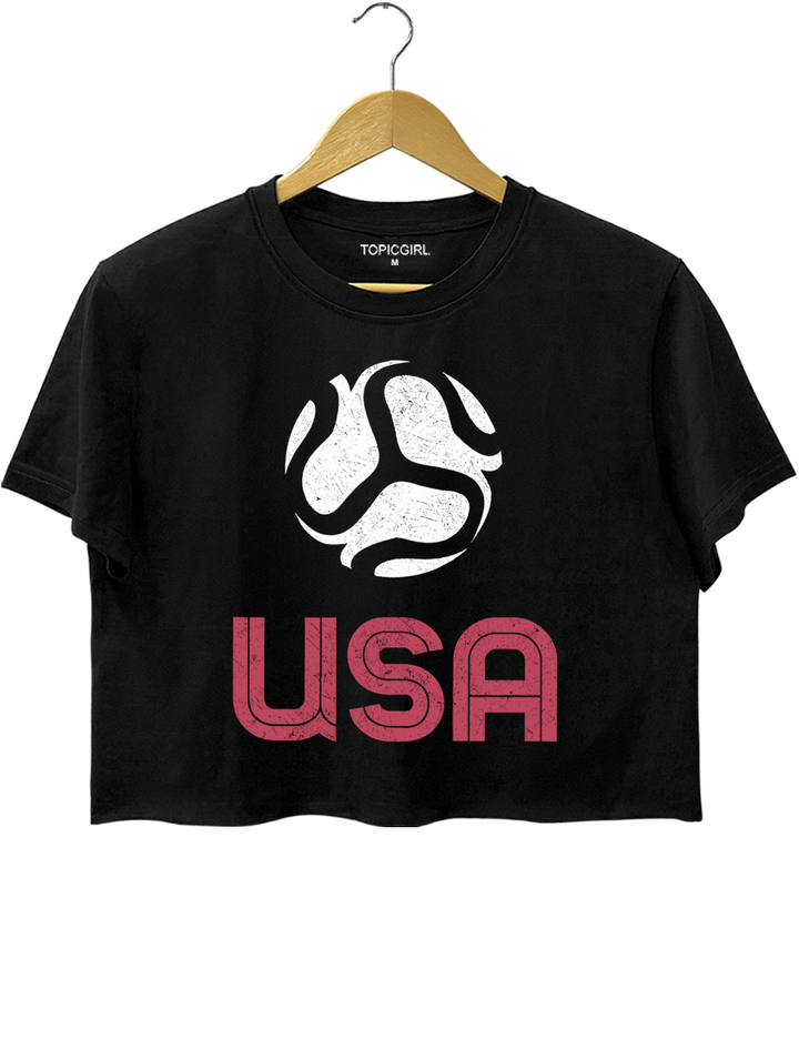 Retro Soccer Fan Crop Top