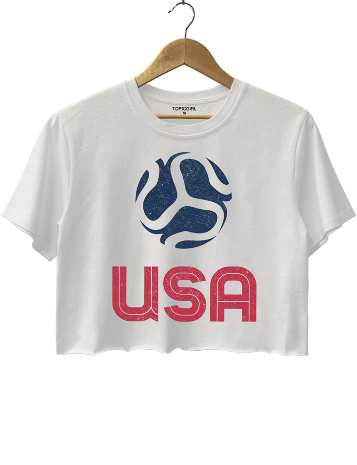 Retro Soccer Fan Crop Top