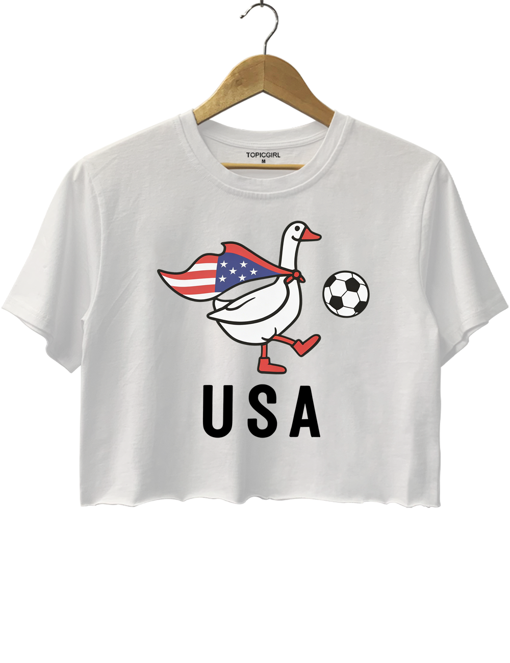 American Soccer Goose Crop Top