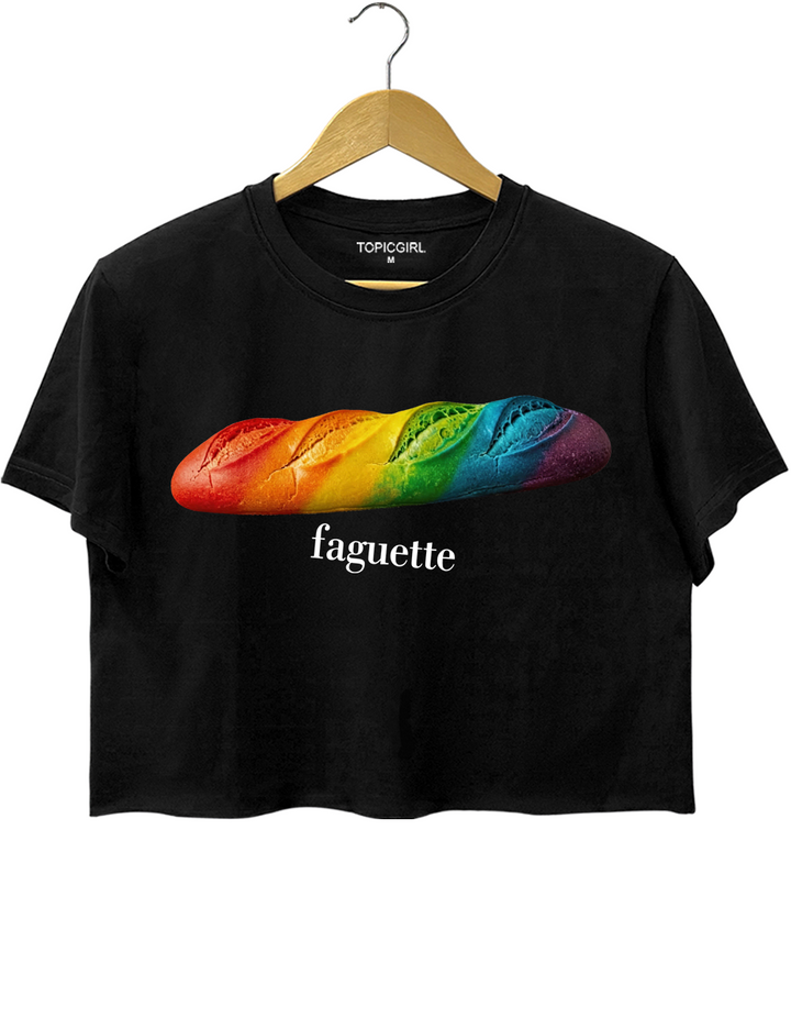 Faguette LGBT Gay Lesbian Joke Crop Top