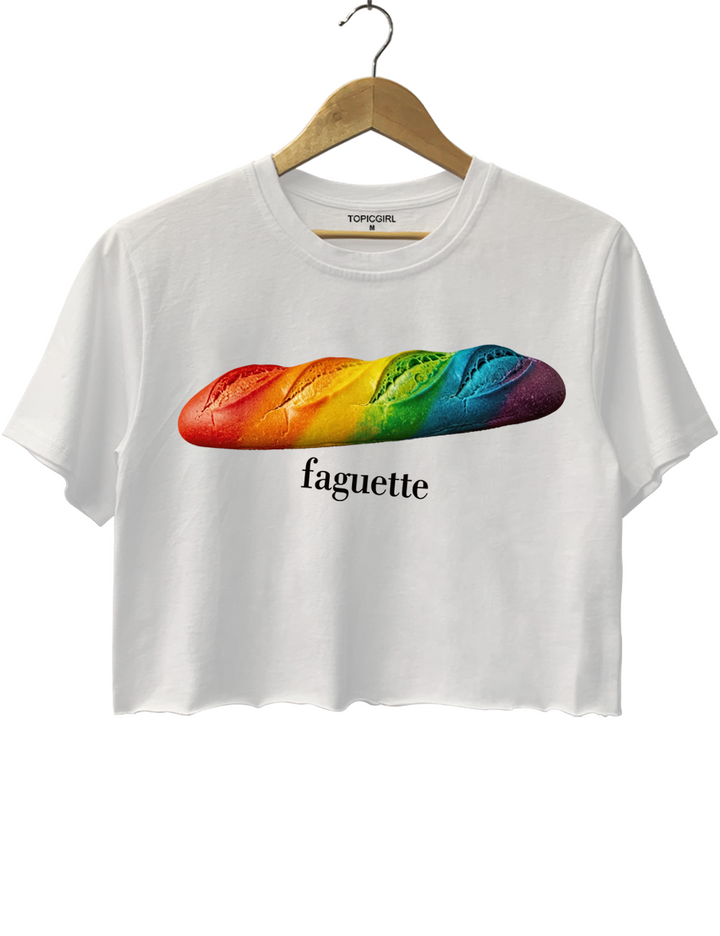 Faguette LGBT Gay Lesbian Joke Crop Top