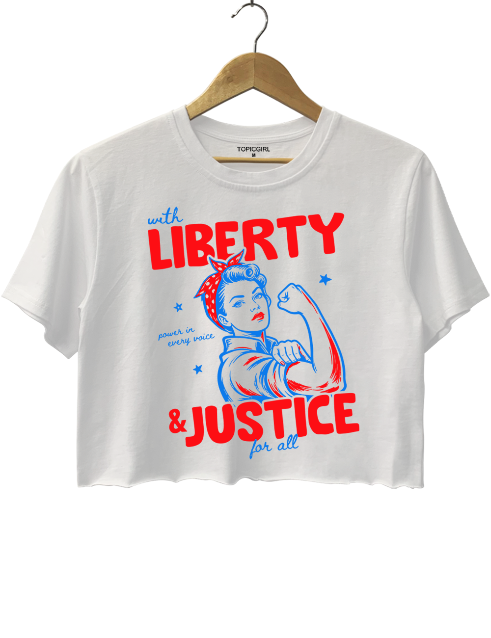 Liberty And Justice For All Crop Top