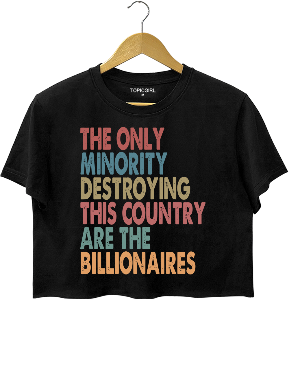 The Only Minority Destroying This Country Are Billionaires Crop Top
