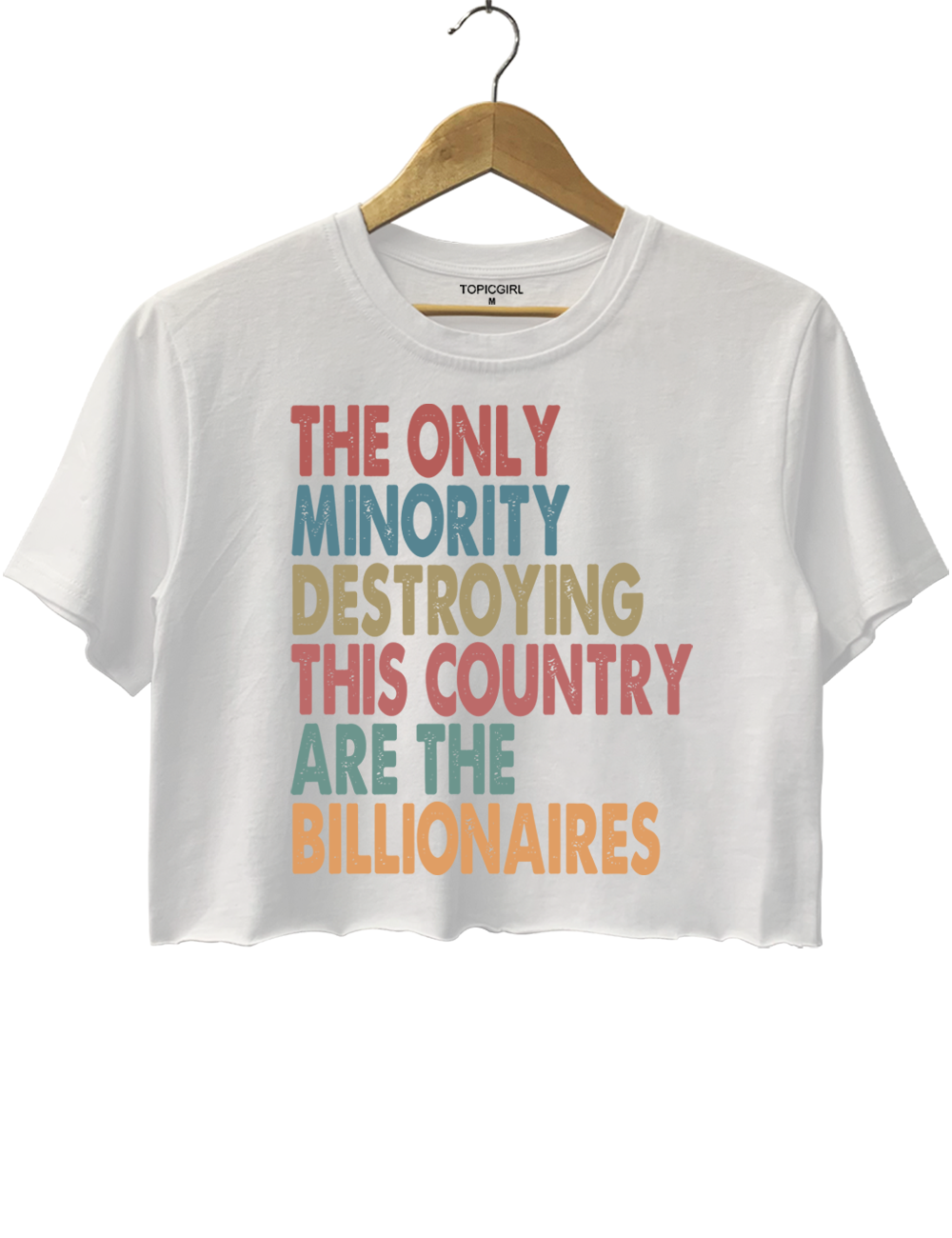 The Only Minority Destroying This Country Are Billionaires Crop Top