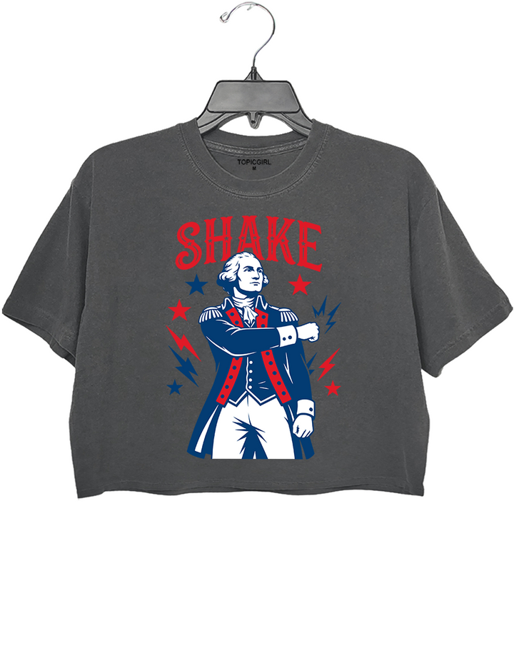 Shake Bake Washington 4th Of July Besties Matching Crop Top
