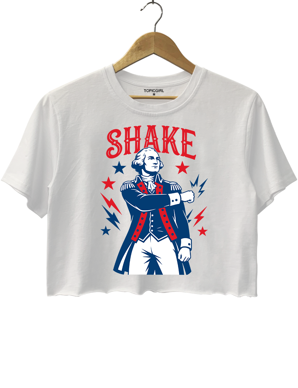 Shake Bake Washington 4th Of July Besties Matching Crop Top