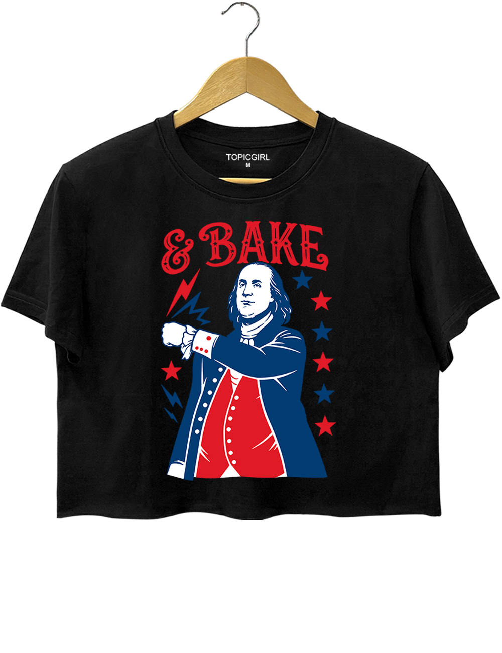 Shake Bake Franklin 4th Of July Besties Matching Crop Top