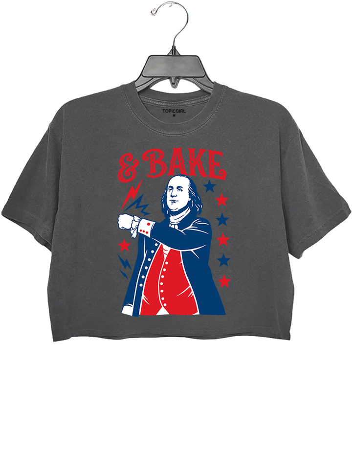 Shake Bake Franklin 4th Of July Besties Matching Crop Top