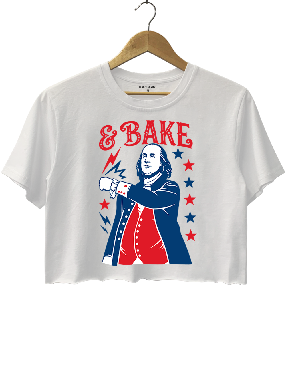 Shake Bake Franklin 4th Of July Besties Matching Crop Top