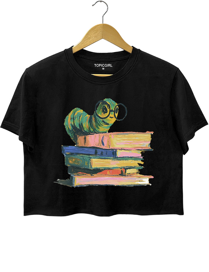 Bookworm Graphic Crop Top