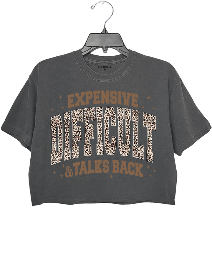 Expensive Difficult And Talks Back Leopard Print Crop Top
