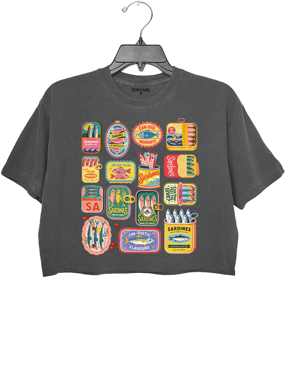 Vintage Sardine Can Crop Top
