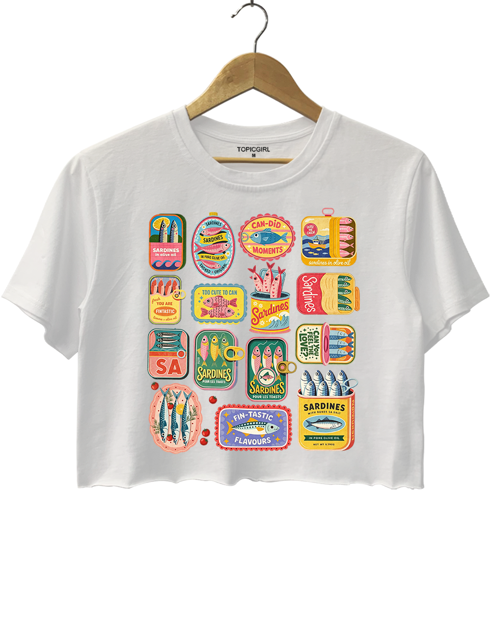 Vintage Sardine Can Crop Top
