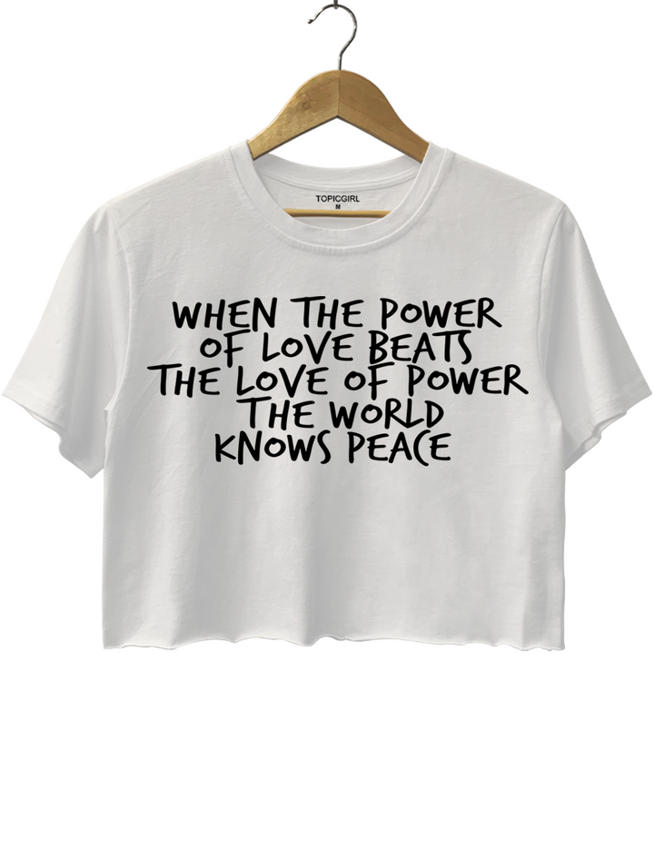 When The Power Of Love NYC Skyline Crop Top