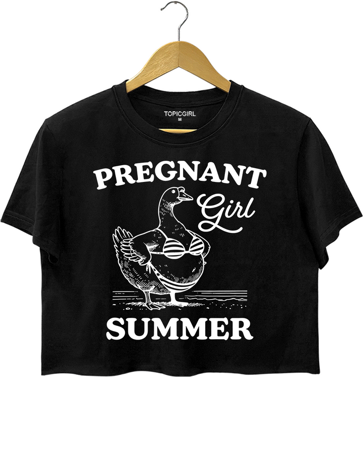 Pregnant Girl Summer Crop Top