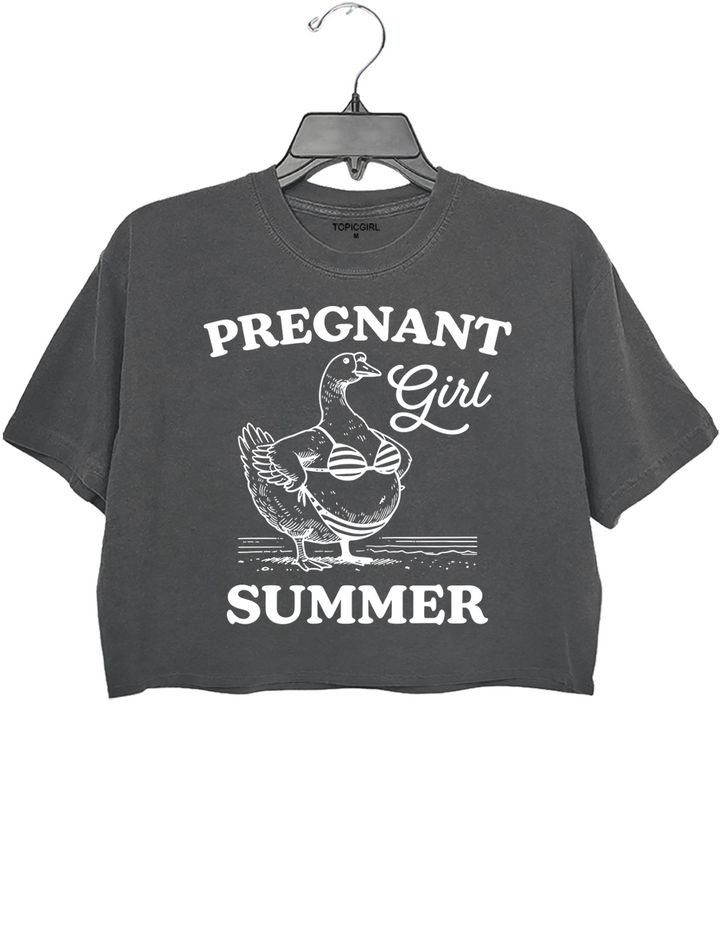 Pregnant Girl Summer Crop Top