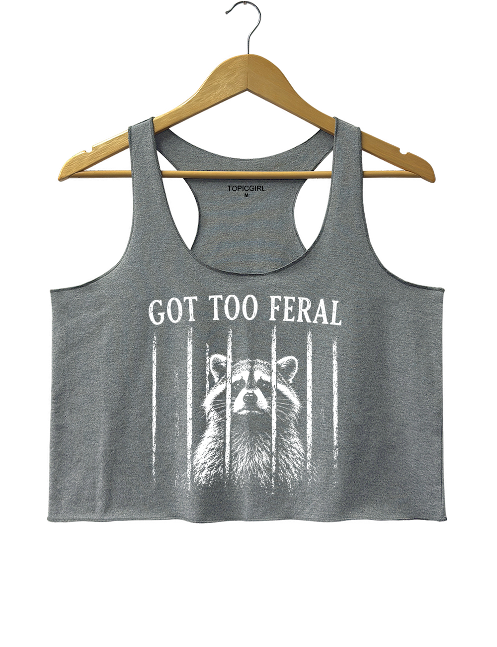 Got Too Feral Raccoon Crop Tank Top